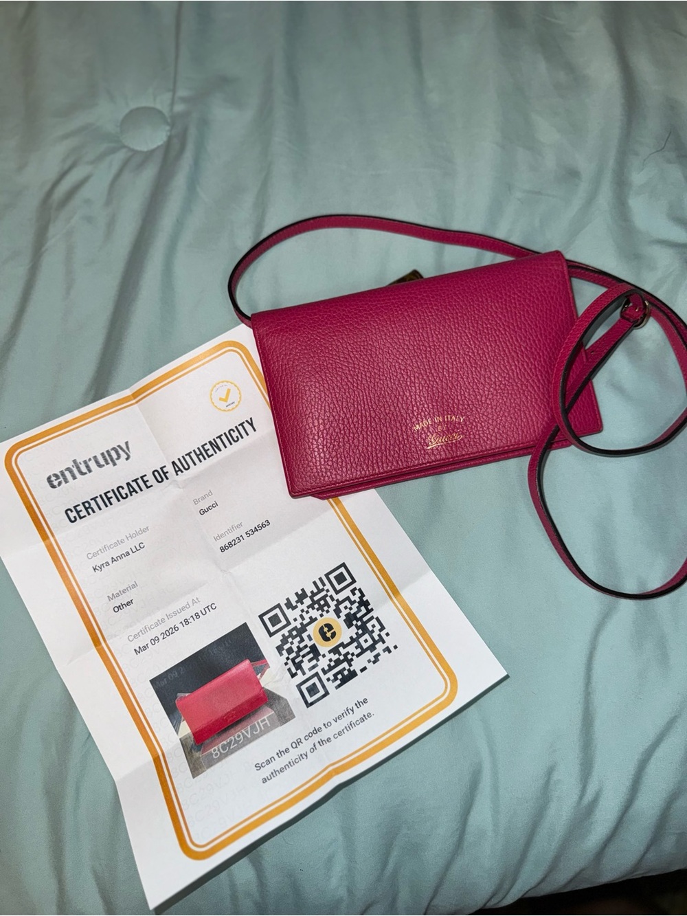 Gucci Pink Leather Crossbody